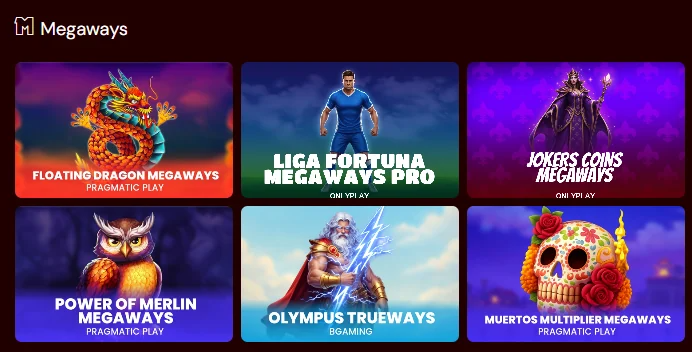 megaways-slots-at-spins-castle-floating-dragon-power-of-merlin-and-olympus-trueways